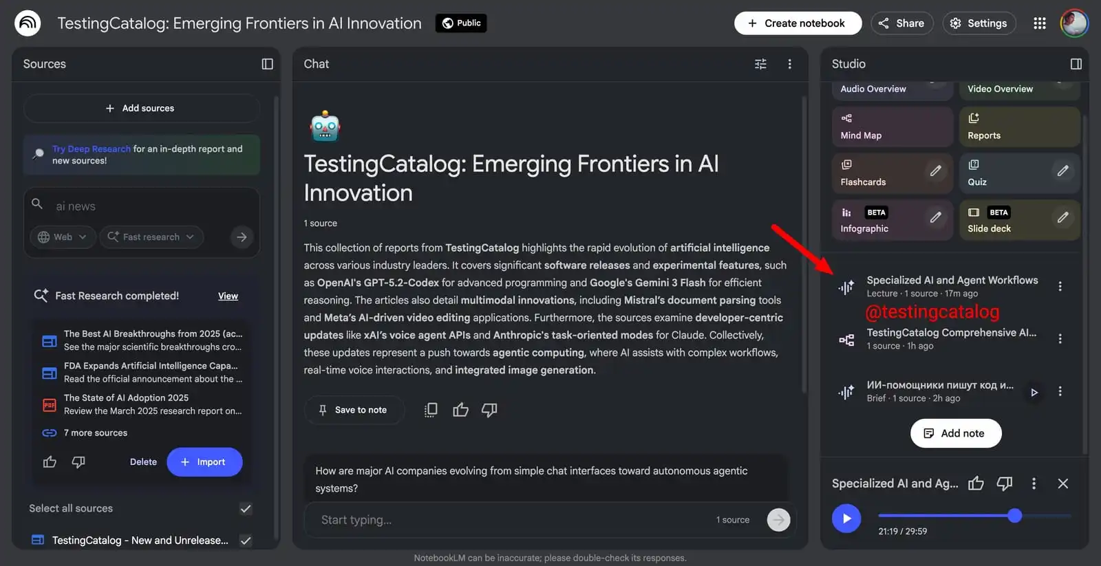 TestingCatalog-Emerging-Frontiers-in-AI-Innovation-NotebookLM
