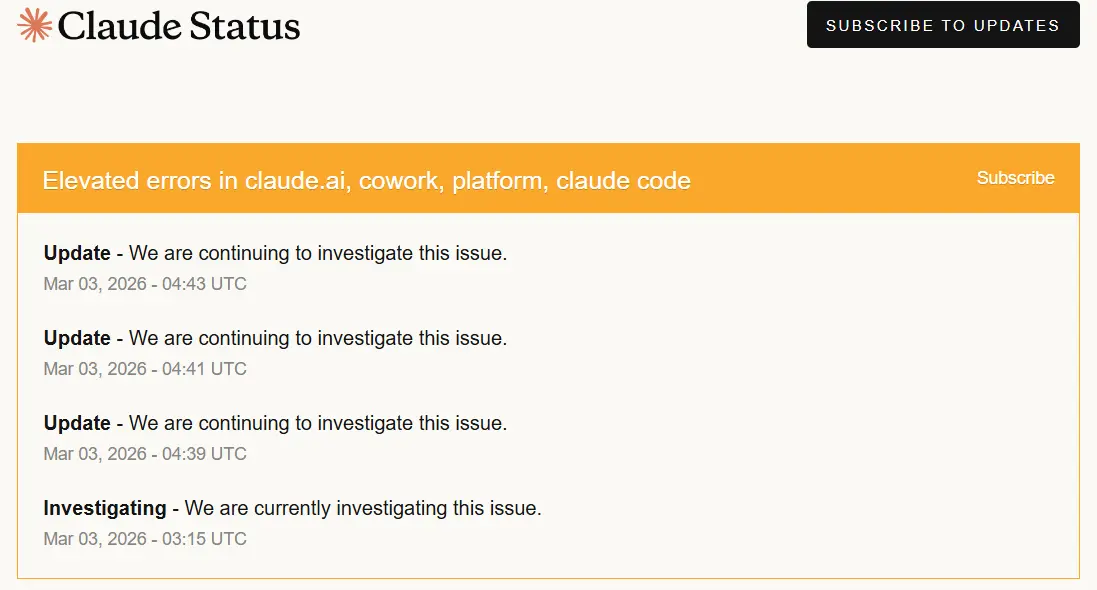 Claude status