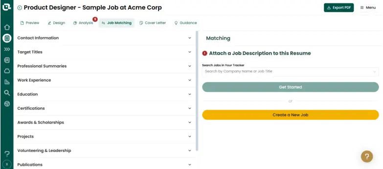 Add a job description