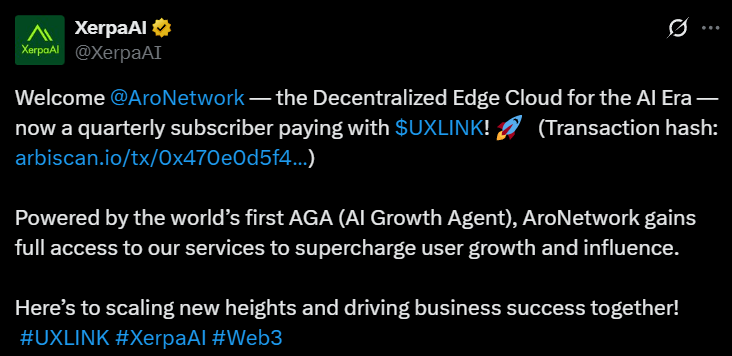 Xerpa AI and Aro Network