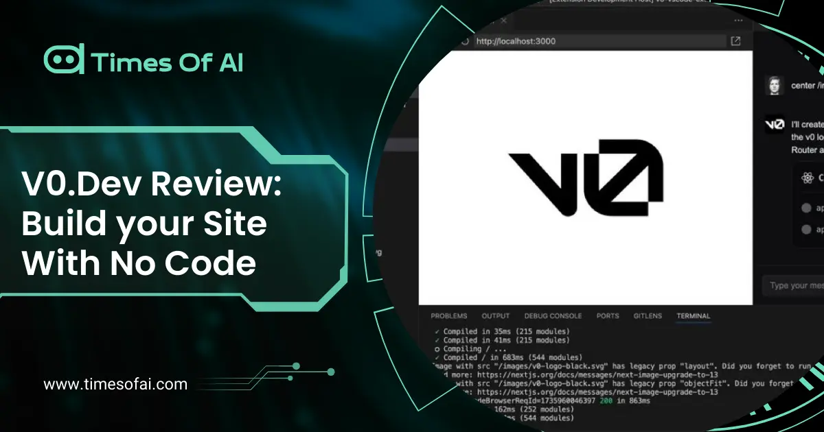 V0.dev review by timesofai