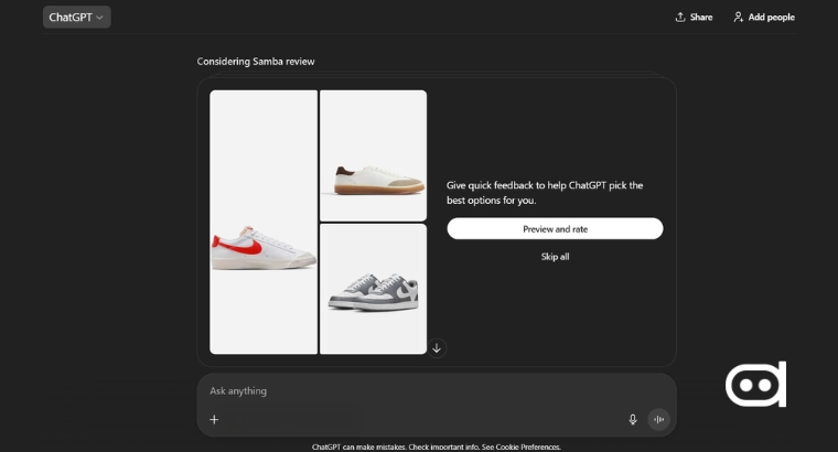 ChatGPT Shopping Research