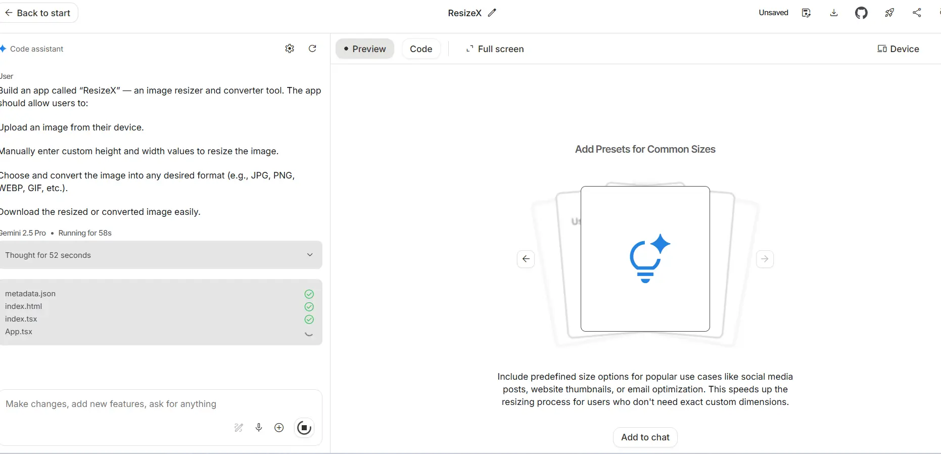Live Coding Interface