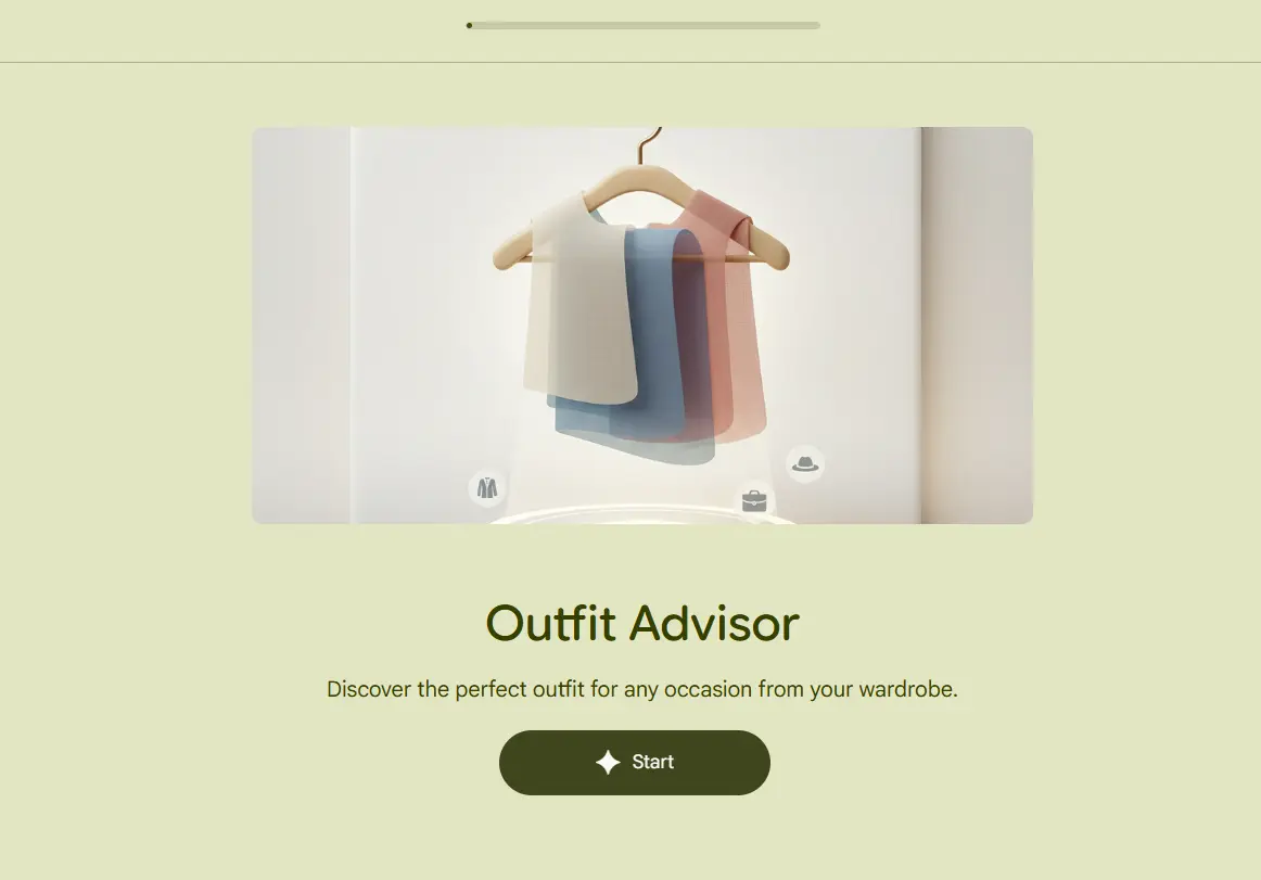 Outfit Advisor mini app by Opal AI