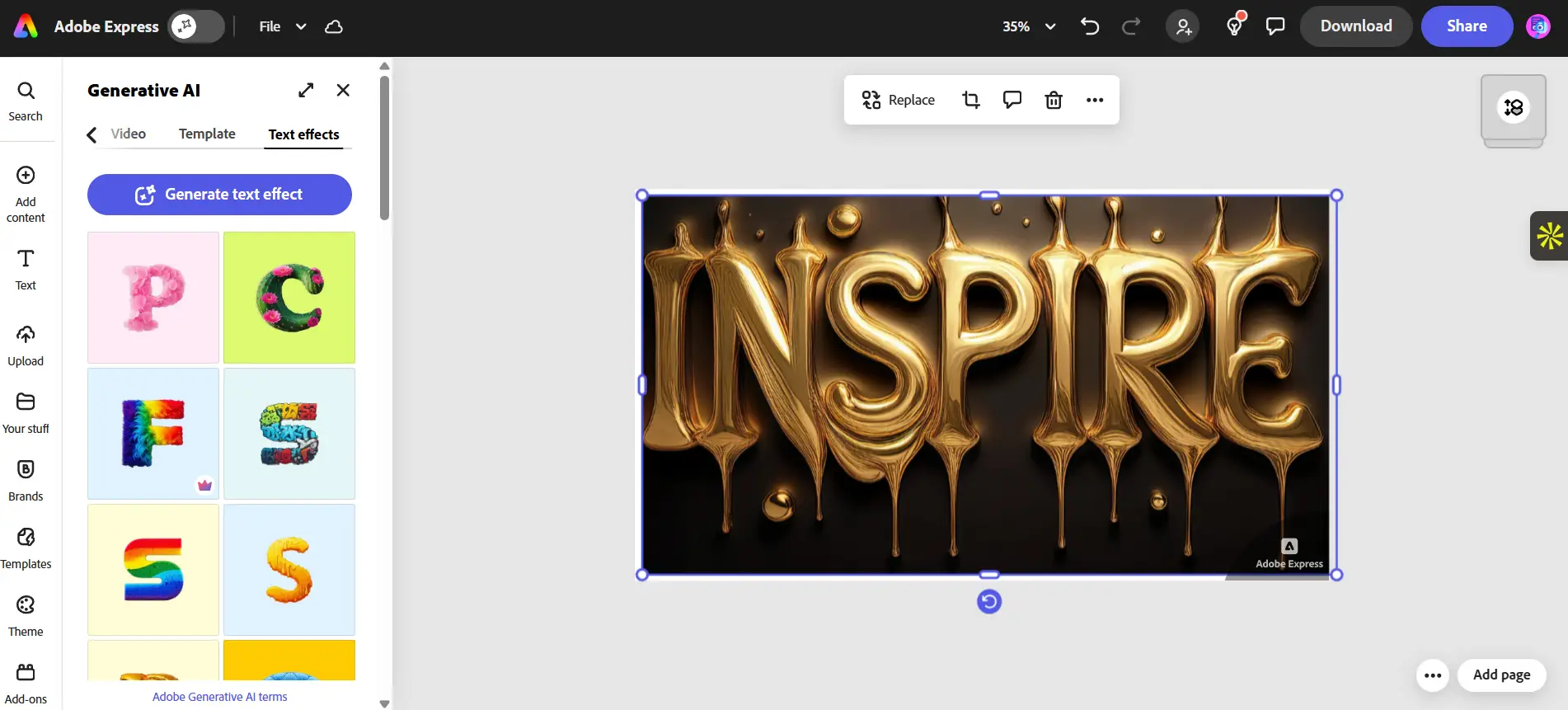 Stunning Typography and Text Effects with Firefly