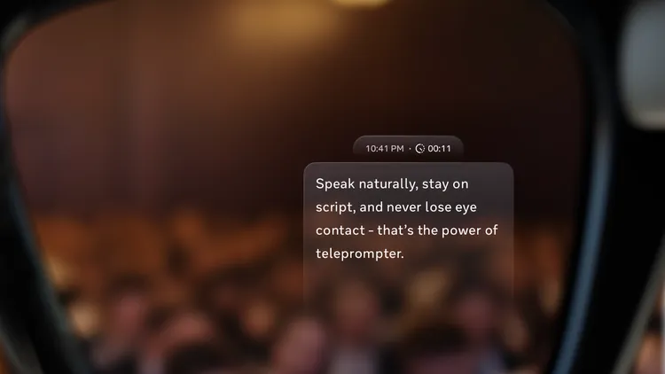 Meta AI teleprompter