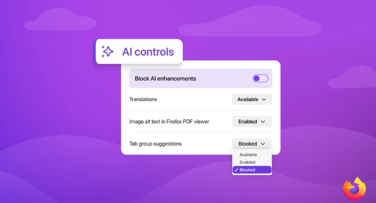 Firefox AI controls