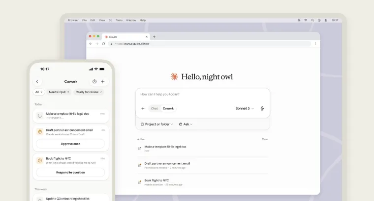 Claude Cowork for mobile and web