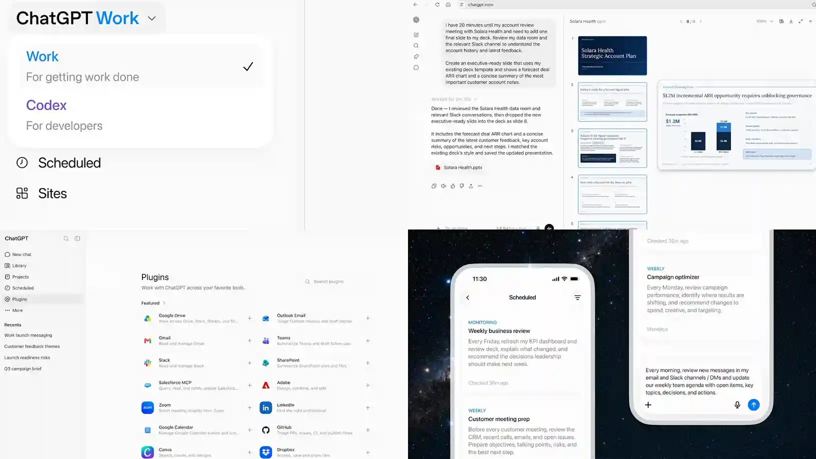 chatgpt work features