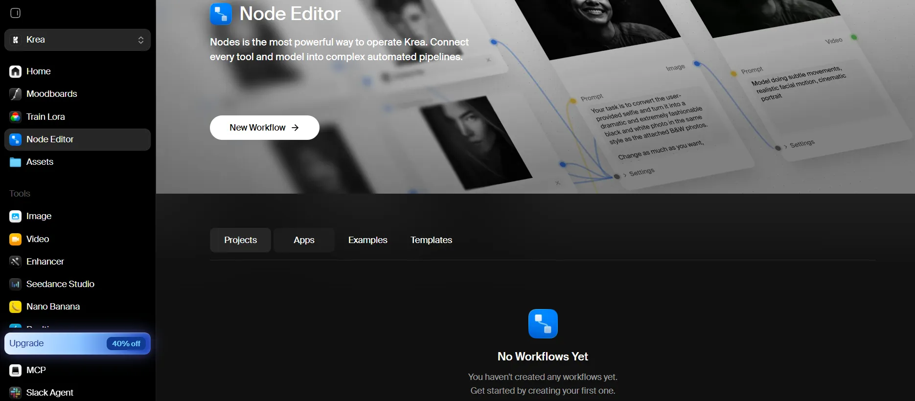 Krea AI Node Editor