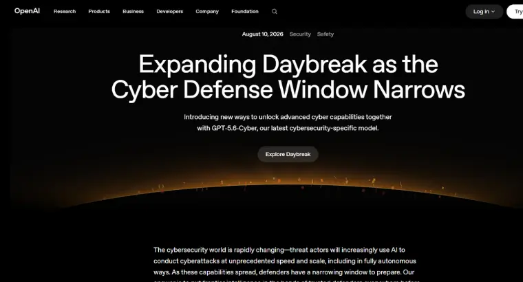 OpenAI Gates GPT 5.6 Cyber Behind New Daybreak Red Tier